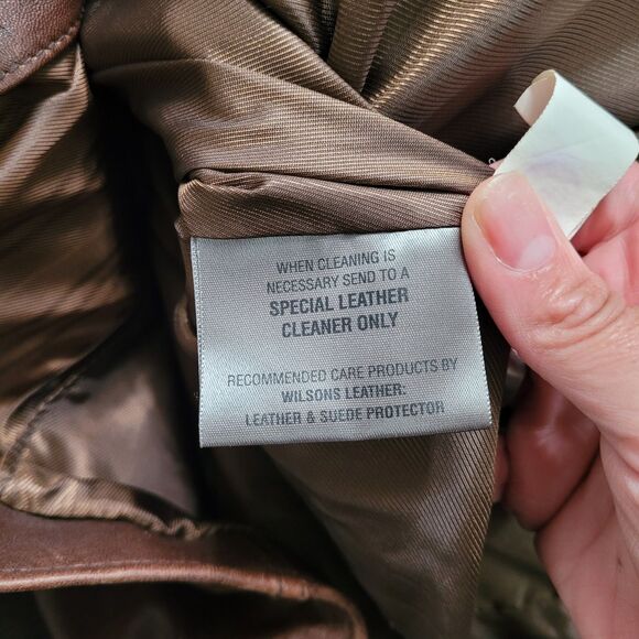 Vintage Wilsons Men's Brown Leather Blazer Jacket XXL 70s 80s Retro Outerwear - Picture 5 of 5